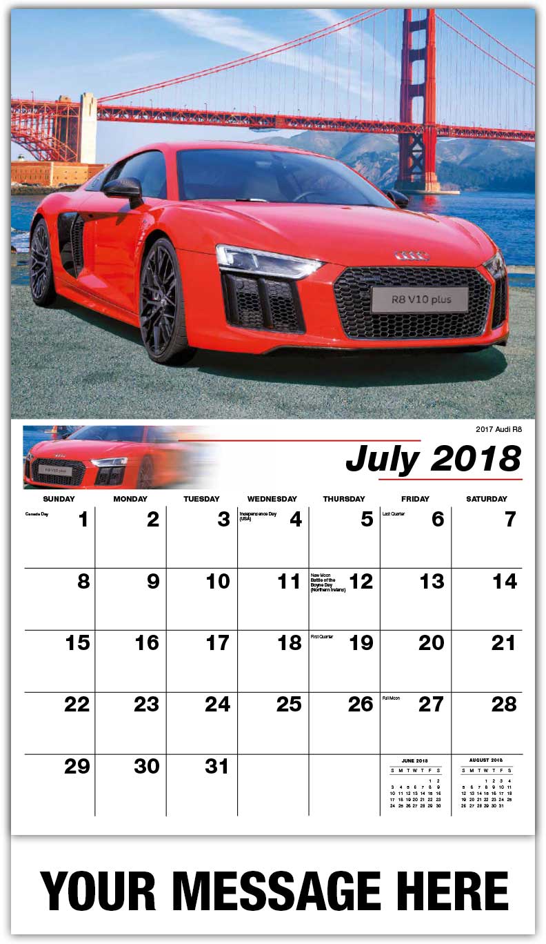 Exotic Car Calendar 65¢ Business Advertising Promotional Calendars